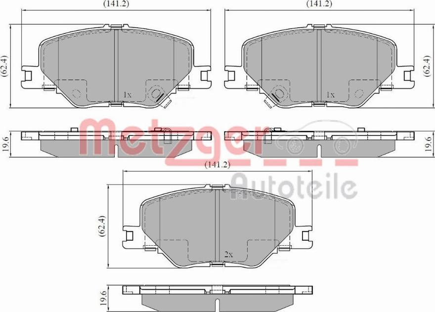 Metzger 1170855 - Əyləc altlığı dəsti, əyləc diski furqanavto.az