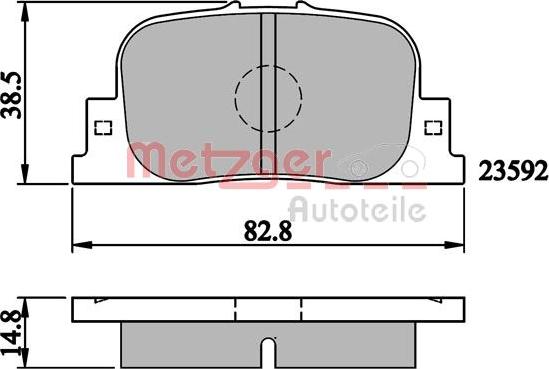 Metzger 1170868 - Əyləc altlığı dəsti, əyləc diski furqanavto.az