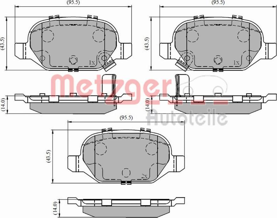 Metzger 1170818 - Əyləc altlığı dəsti, əyləc diski furqanavto.az