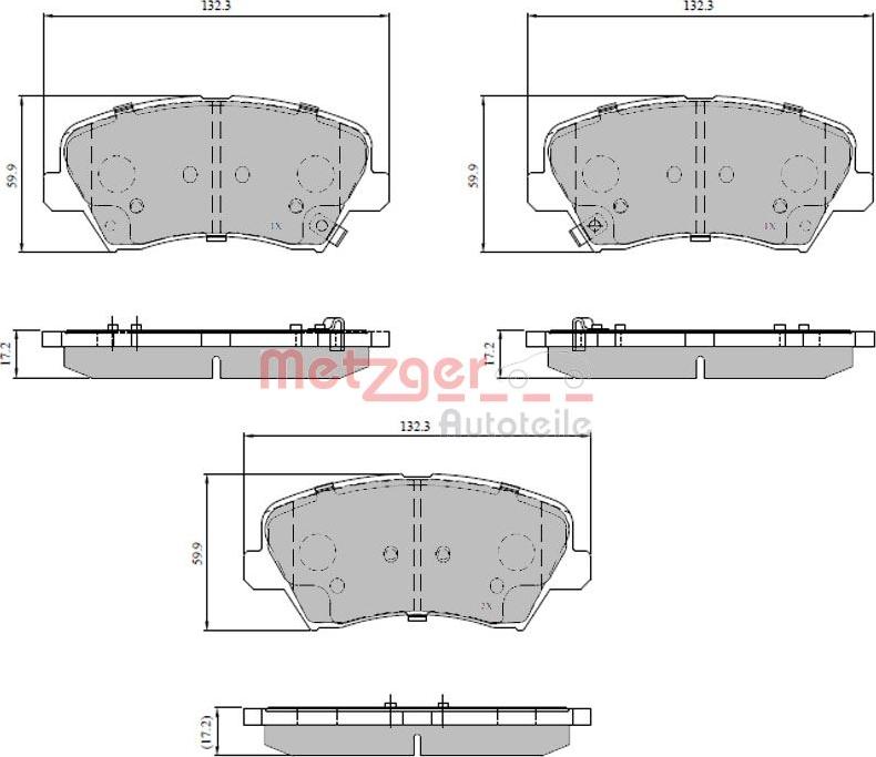 Metzger 1170817 - Əyləc altlığı dəsti, əyləc diski furqanavto.az