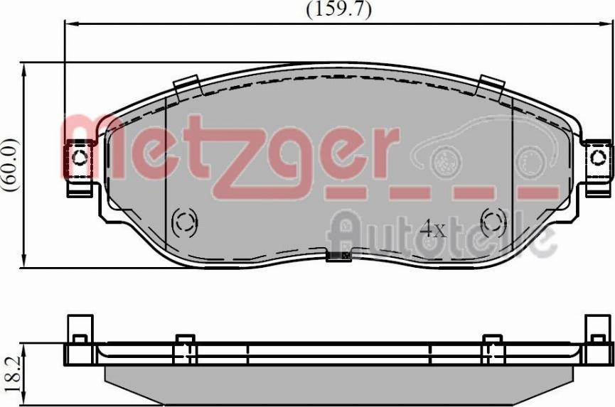 Metzger 1170834 - Əyləc altlığı dəsti, əyləc diski furqanavto.az