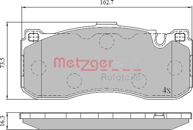Metzger 1170830 - Əyləc altlığı dəsti, əyləc diski furqanavto.az