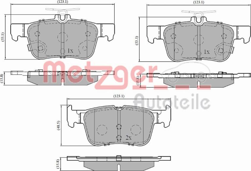 Metzger 1170827 - Əyləc altlığı dəsti, əyləc diski furqanavto.az