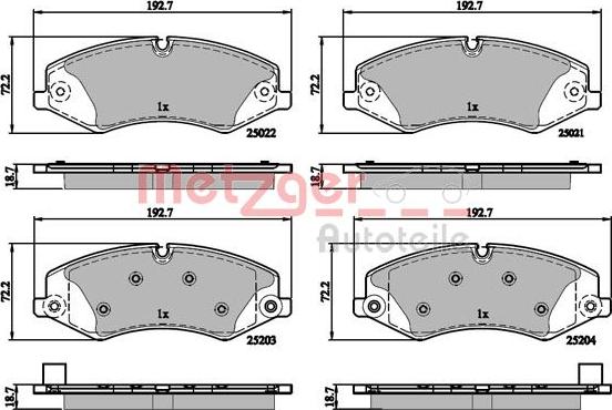 Metzger 1170879 - Əyləc altlığı dəsti, əyləc diski furqanavto.az