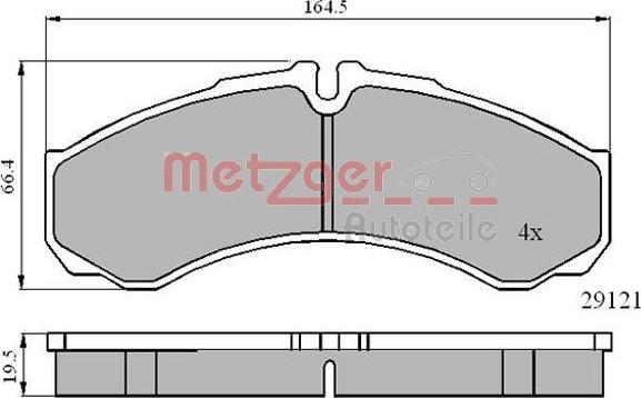 Metzger 1170874 - Əyləc altlığı dəsti, əyləc diski furqanavto.az