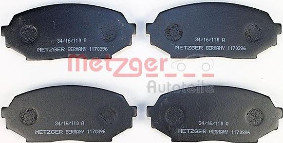 Metzger 1170396 - Əyləc altlığı dəsti, əyləc diski furqanavto.az