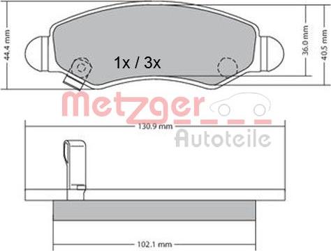 Metzger 1170340 - Əyləc altlığı dəsti, əyləc diski furqanavto.az