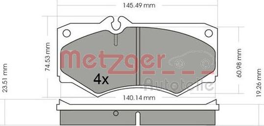 Metzger 1170351 - Əyləc altlığı dəsti, əyləc diski furqanavto.az