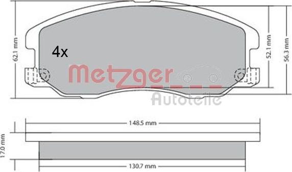 Metzger 1170358 - Əyləc altlığı dəsti, əyləc diski furqanavto.az