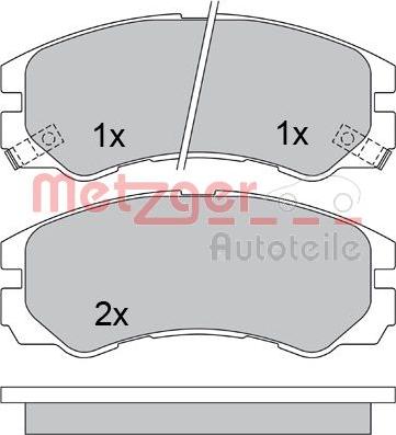 Metzger 1170352 - Əyləc altlığı dəsti, əyləc diski furqanavto.az