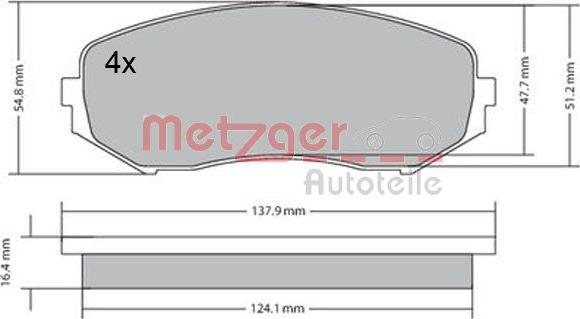 Metzger 1170357 - Əyləc altlığı dəsti, əyləc diski furqanavto.az