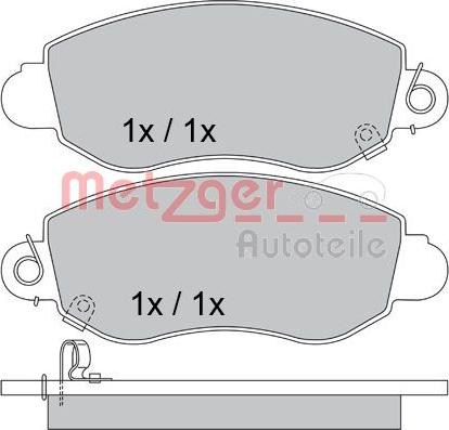 Metzger 1170365 - Əyləc altlığı dəsti, əyləc diski furqanavto.az