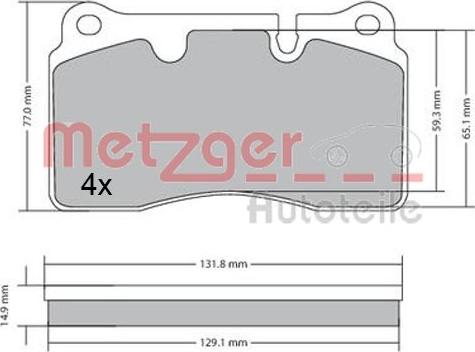 Metzger 1170366 - Əyləc altlığı dəsti, əyləc diski furqanavto.az