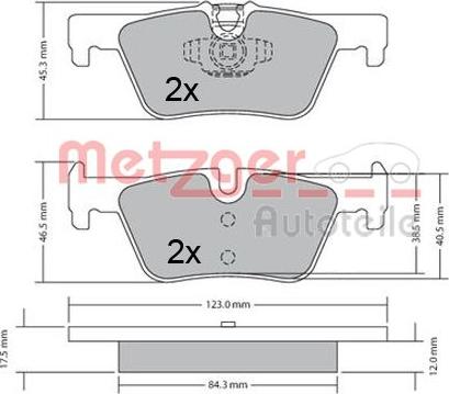 Metzger 1170368 - Əyləc altlığı dəsti, əyləc diski furqanavto.az