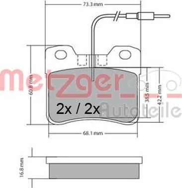 Metzger 1170302 - Əyləc altlığı dəsti, əyləc diski furqanavto.az