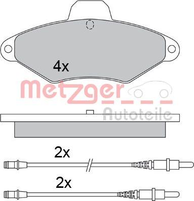 Metzger 1170319 - Əyləc altlığı dəsti, əyləc diski furqanavto.az