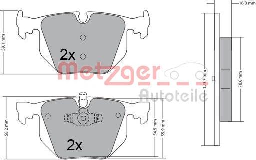 Metzger 1170318 - Əyləc altlığı dəsti, əyləc diski furqanavto.az