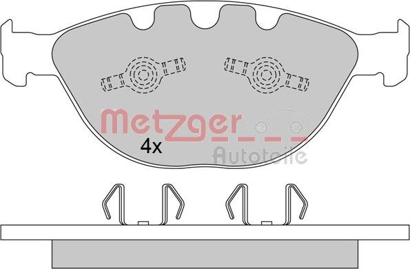 Metzger 1170380 - Əyləc altlığı dəsti, əyləc diski furqanavto.az