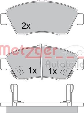 Metzger 1170388 - Əyləc altlığı dəsti, əyləc diski furqanavto.az