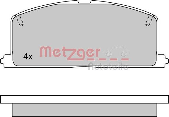 Metzger 1170327 - Əyləc altlığı dəsti, əyləc diski furqanavto.az
