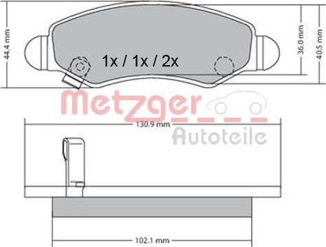 Metzger 1170295 - Əyləc altlığı dəsti, əyləc diski furqanavto.az