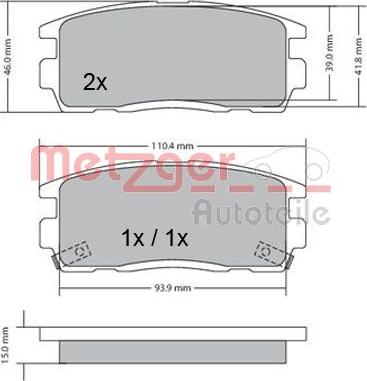 Metzger 1170256 - Əyləc altlığı dəsti, əyləc diski furqanavto.az