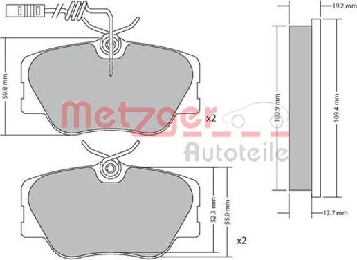 Metzger 1170258 - Əyləc altlığı dəsti, əyləc diski furqanavto.az