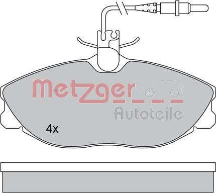 Metzger 1170253 - Əyləc altlığı dəsti, əyləc diski furqanavto.az