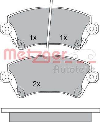 Metzger 1170219 - Əyləc altlığı dəsti, əyləc diski furqanavto.az