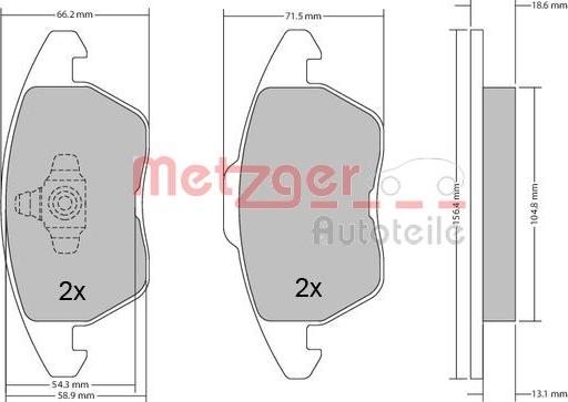 Metzger 1170211 - Əyləc altlığı dəsti, əyləc diski furqanavto.az