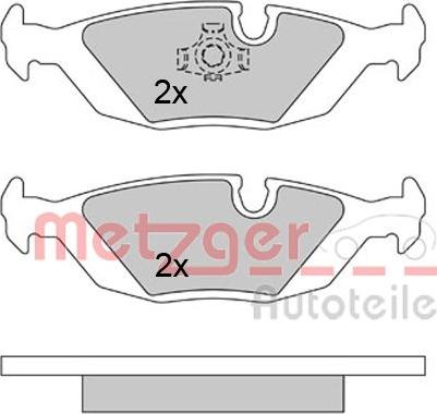 Metzger 1170284 - Əyləc altlığı dəsti, əyləc diski furqanavto.az