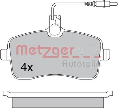 Metzger 1170283 - Əyləc altlığı dəsti, əyləc diski furqanavto.az