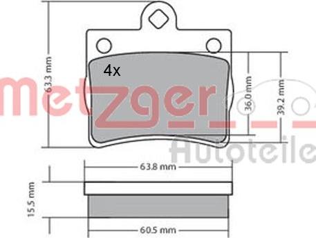 Metzger 1170239 - Əyləc altlığı dəsti, əyləc diski www.furqanavto.az