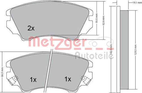 Metzger 1170221 - Əyləc altlığı dəsti, əyləc diski furqanavto.az