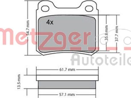 Metzger 1170223 - Əyləc altlığı dəsti, əyləc diski furqanavto.az