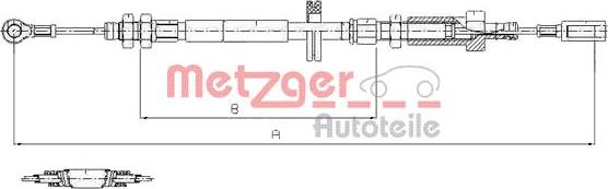 Metzger 1171.7 - Kabel, dayanacaq əyləci furqanavto.az