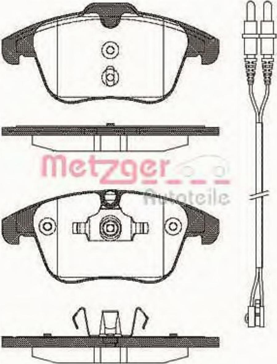 Metzger 1249.01 - Əyləc altlığı dəsti, əyləc diski furqanavto.az