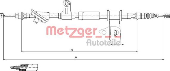 Metzger 12.0102 - Kabel, dayanacaq əyləci furqanavto.az