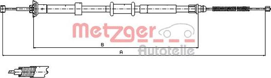 Metzger 12.0764 - Kabel, dayanacaq əyləci furqanavto.az