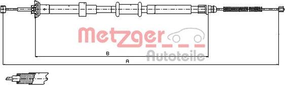 Metzger 12.0765 - Kabel, dayanacaq əyləci furqanavto.az