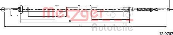 Metzger 12.0767 - Kabel, dayanacaq əyləci furqanavto.az