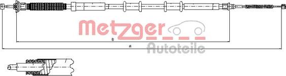 Metzger 12.0716 - Kabel, dayanacaq əyləci furqanavto.az