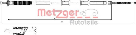 Metzger 12.0718 - Kabel, dayanacaq əyləci furqanavto.az