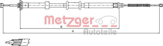 Metzger 12.0724 - Kabel, dayanacaq əyləci furqanavto.az