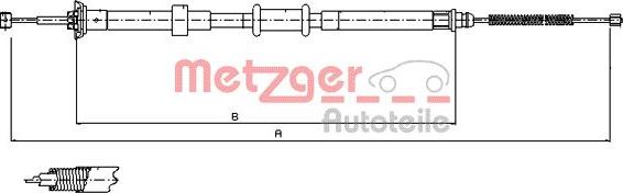 Metzger 12.0725 - Kabel, dayanacaq əyləci furqanavto.az