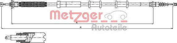 Metzger 12.0720 - Kabel, dayanacaq əyləci furqanavto.az