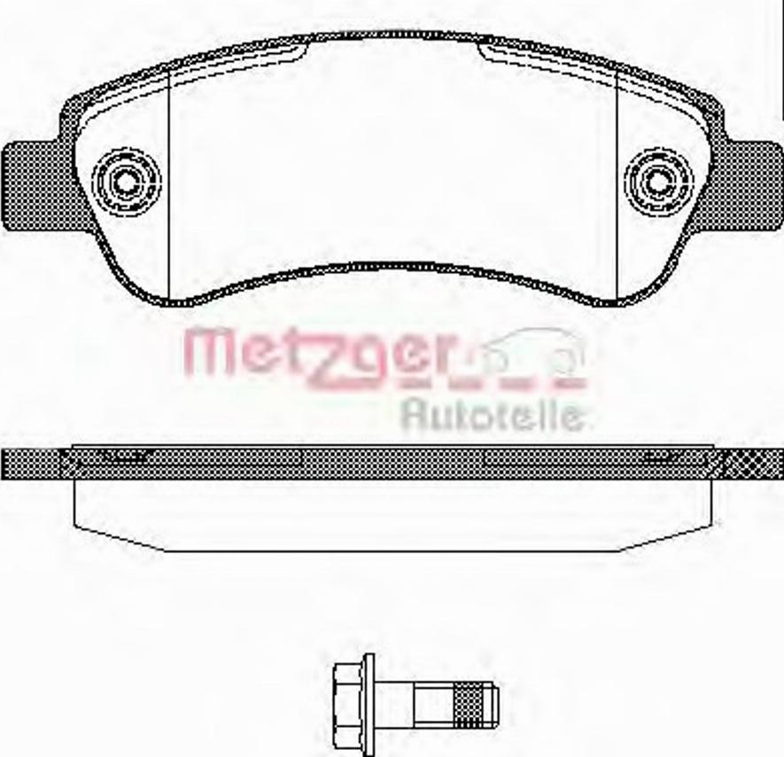 Metzger 1238.00 - Əyləc altlığı dəsti, əyləc diski furqanavto.az