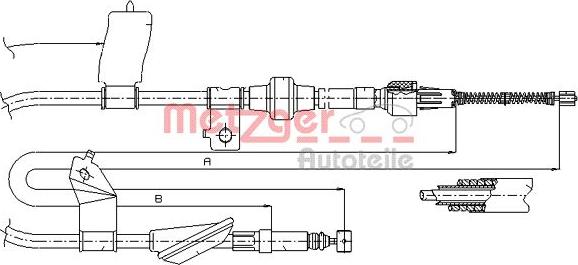 Metzger 17.4014 - Kabel, dayanacaq əyləci furqanavto.az