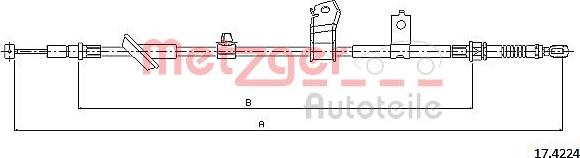 Metzger 17.4224 - Kabel, dayanacaq əyləci furqanavto.az