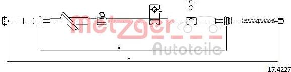 Metzger 17.4227 - Kabel, dayanacaq əyləci furqanavto.az